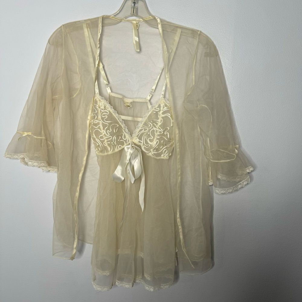 Sear vintage sheer gown and cover size medium
